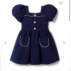 👧👗NWT Janie and Jack Puff Sleeve Ponte Dress